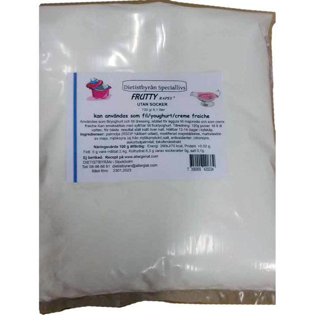 Rapsy frutty kallrörd osötad 730g LP