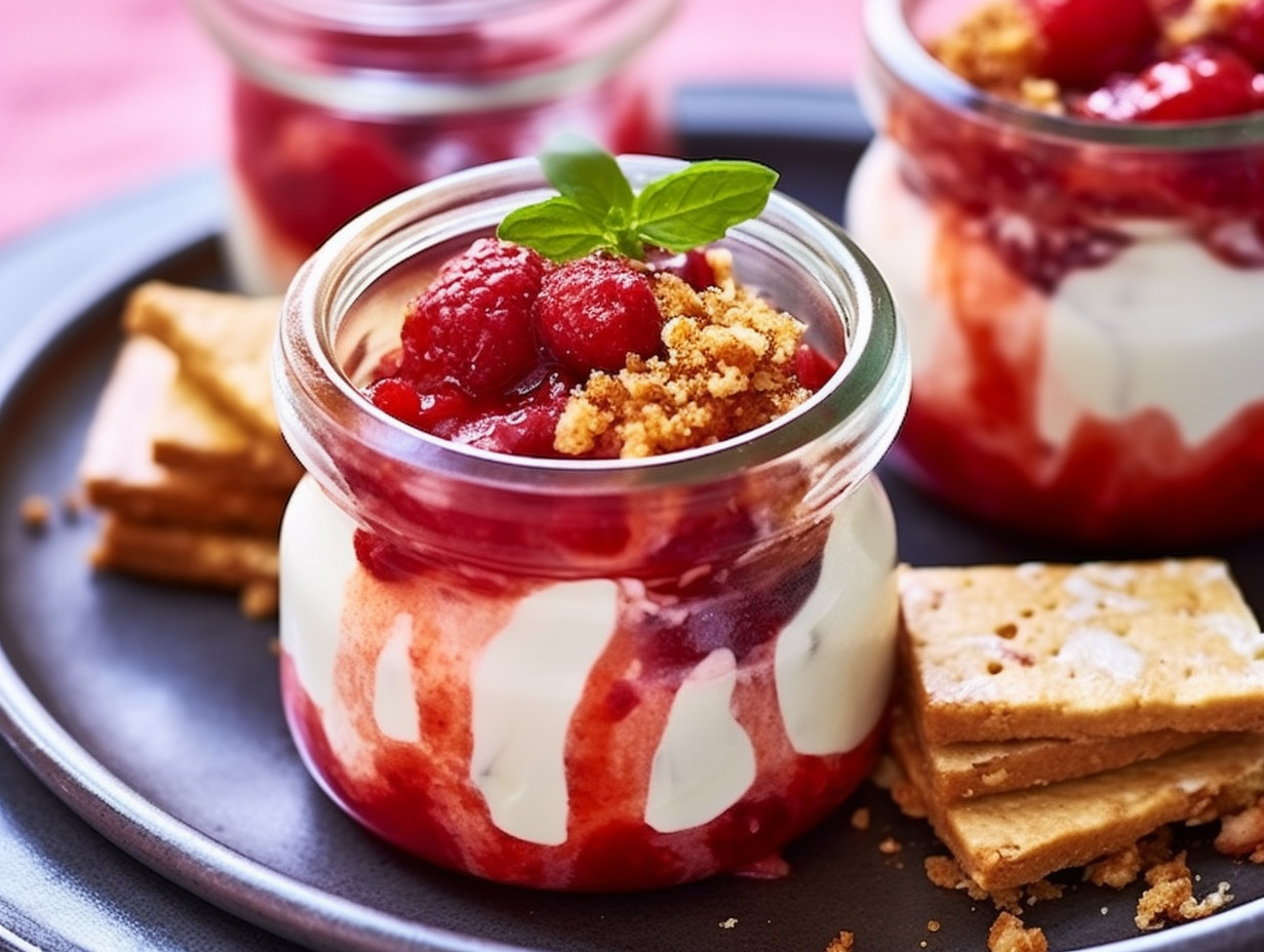 Recept på Cheesecake med färska hallon