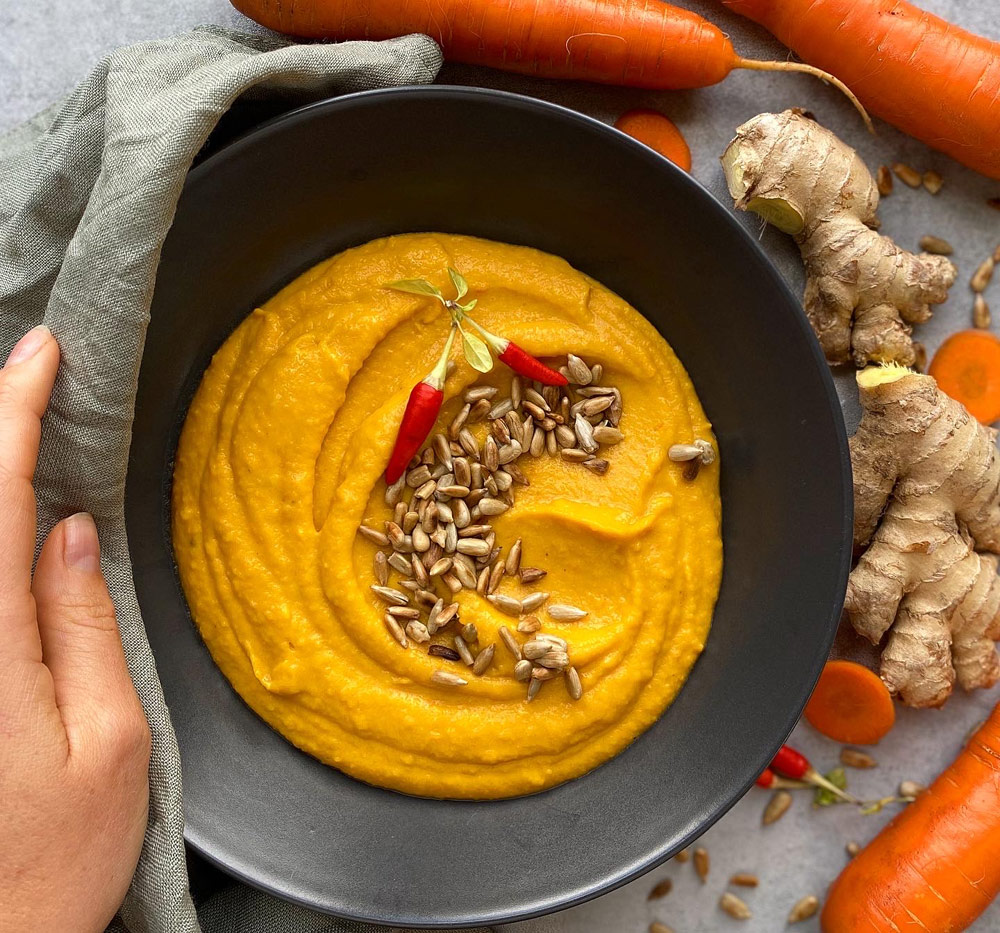 Recept på En superkrämig morotssoppa