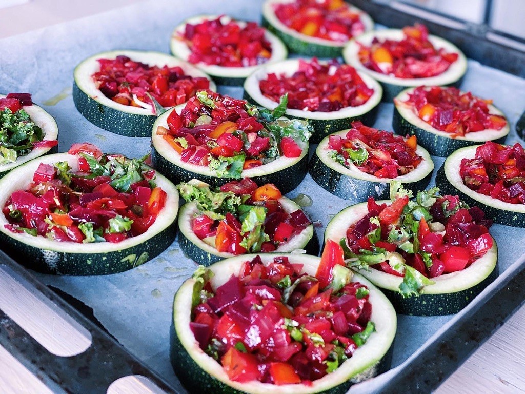 Recept på Fylld zucchini