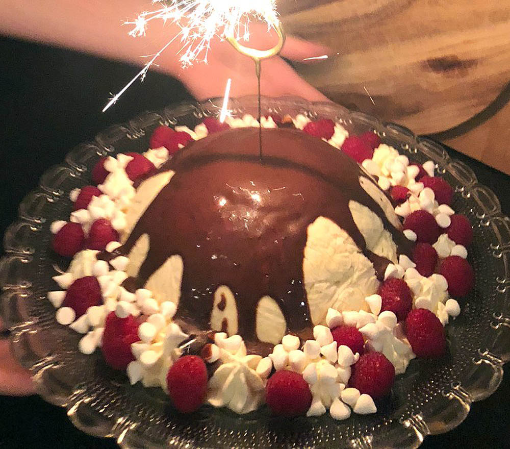 Recept på Glassbomb på vanilj, choklad och kola