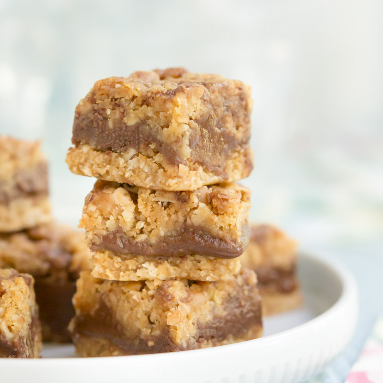 Recept på Havrebars med nougatfyllning