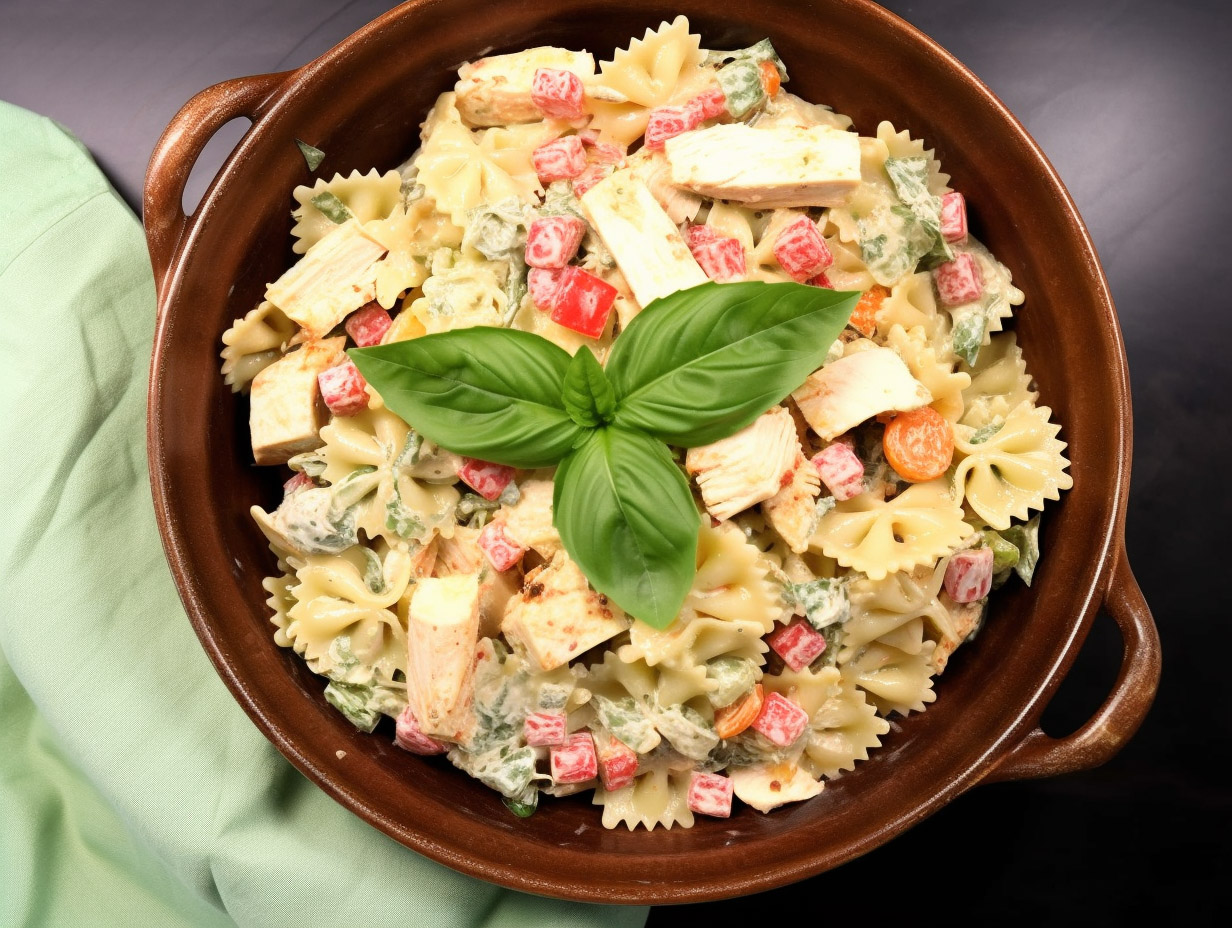 Recept på Krämig pastasallad med kyckling