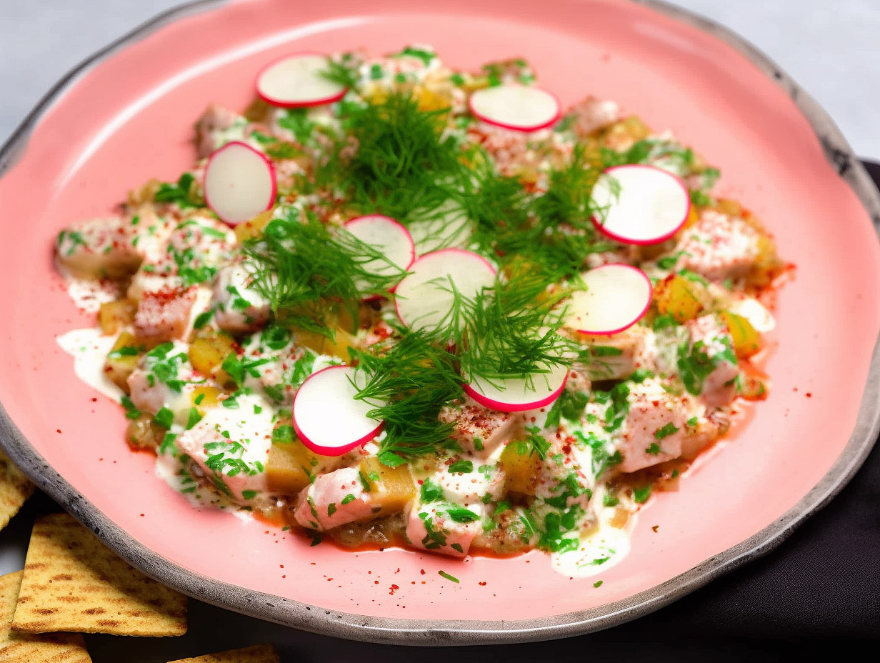 Recept på Matjessallad med brynt smör