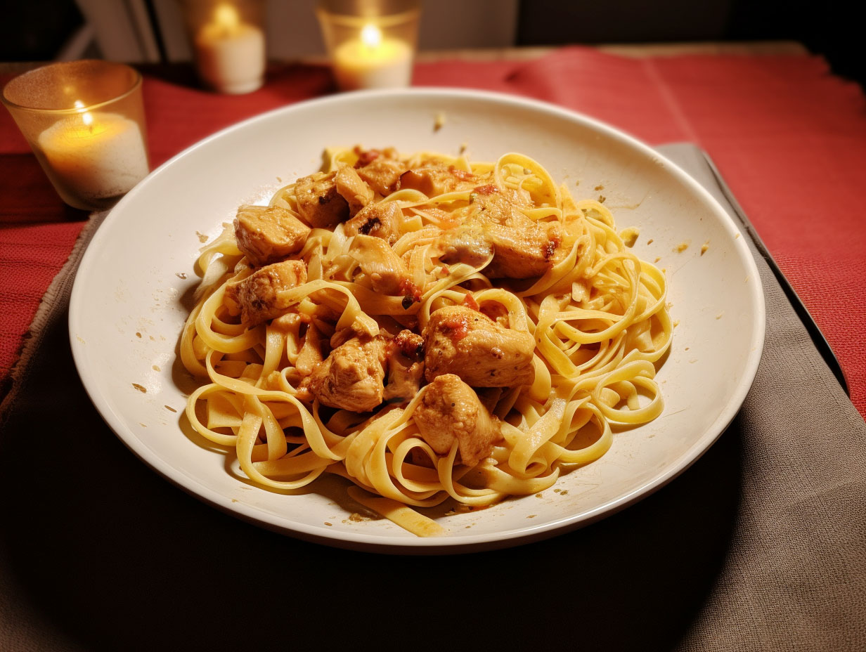 Recept på Saffranspasta med kyckling