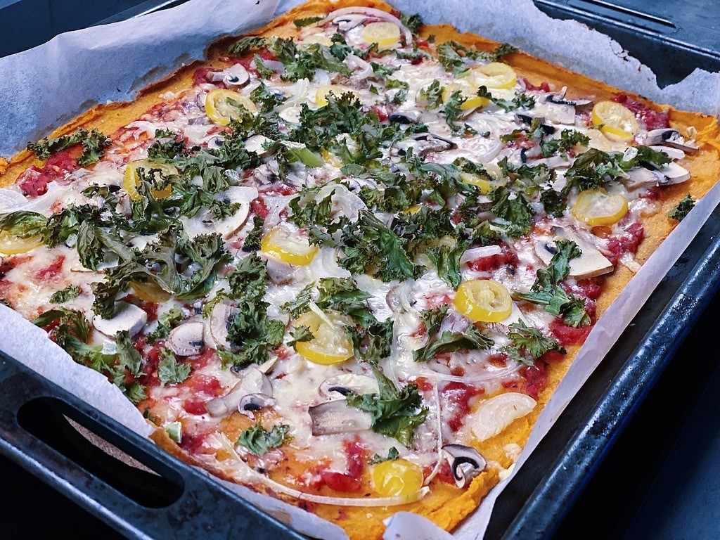 Recept på Sötpotatispizza 🍕⁣