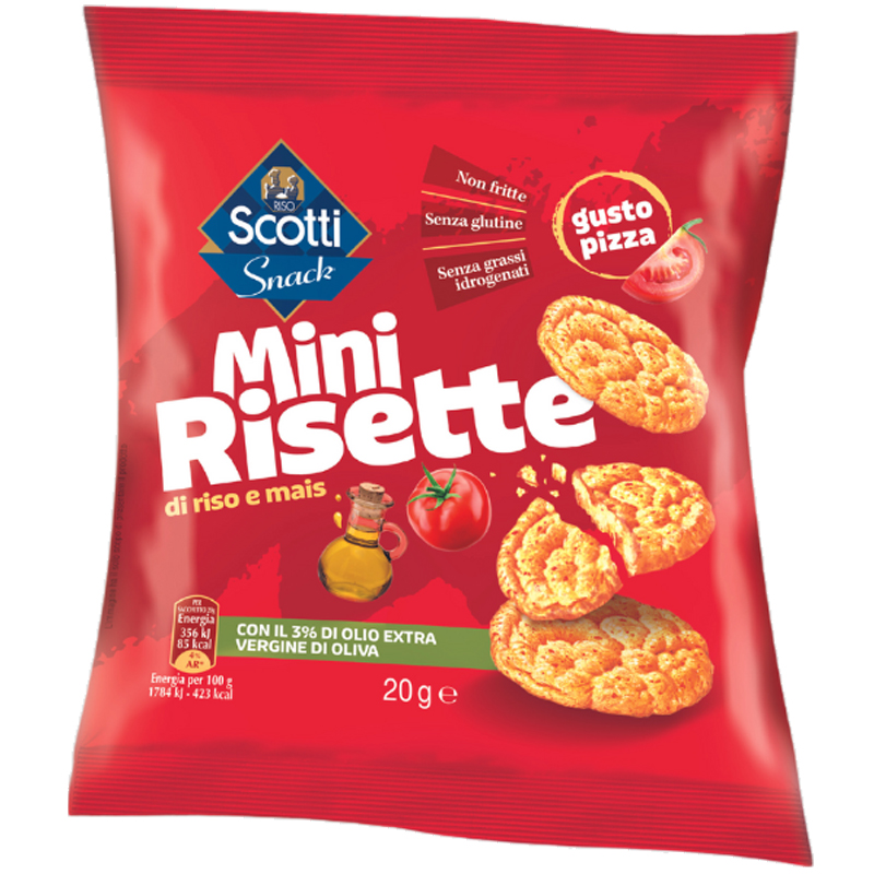 Riso Scotti  Miniriskakor med pizzassmak för 14,00 kr